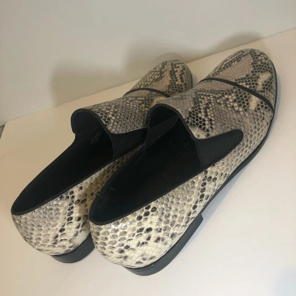 Pour La Victoire Snakeskin Loafers